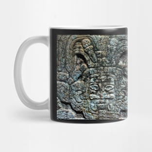 Mayan Stone Sculpture from Chichen Itza Mug